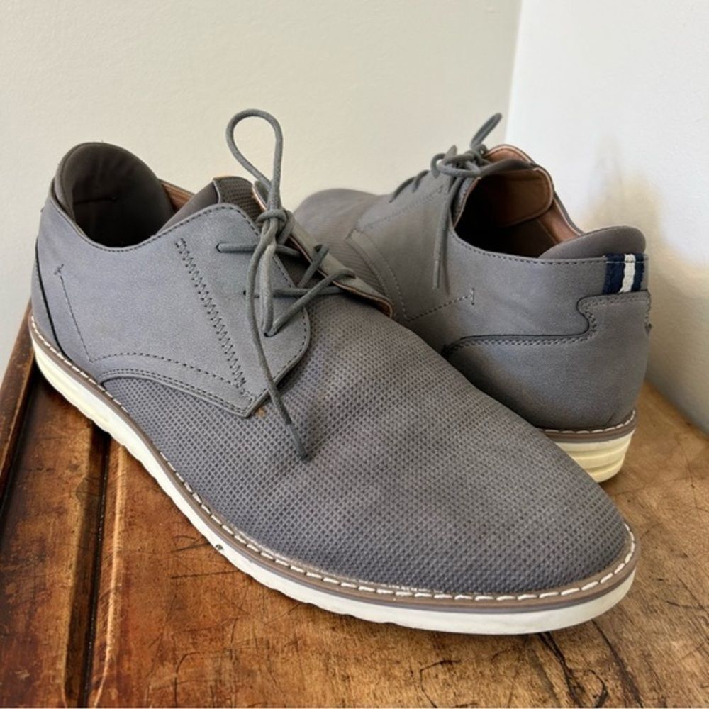 Steve Madden Men's 13 Gray Derby Shoes Sporty Preppy Classic Casual Professional